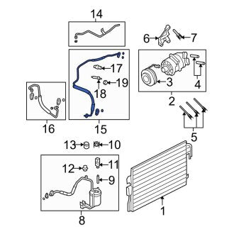 New OEM A/C Refrigerant Suction Hose Fits, 2008 Ford Escape - Part # 8L8Z19867D