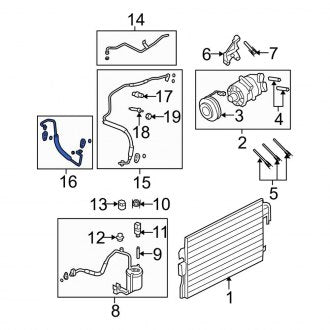 New OEM A/C Refrigerant Discharge Hose Fits, 2008 Ford Escape - Part # 8L8Z19972B