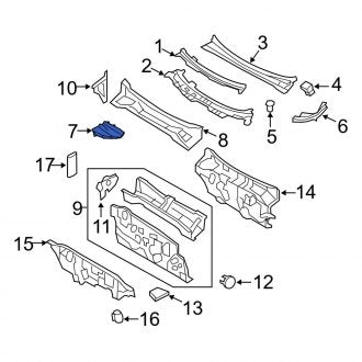 New OEM Cowl Extension Fits, 2008-2012 Ford Escape - Part # 8L8Z78211A70A