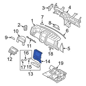 New OEM Center Instrument Panel Bezel Fits, 2008-2009 Ford Escape - Part # 8L8Z7804302DA