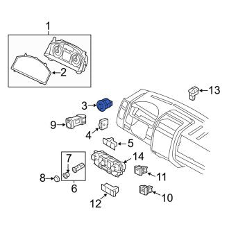 New OEM Headlight Switch Fits, 2009-2012 Ford Escape - Part # 8L8Z11654AA