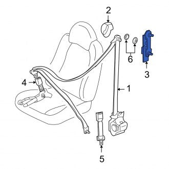 New OEM Front Seat Belt Height Adjuster Fits, 2008-2012 Ford Escape - Part # 9L8Z78602B82BF