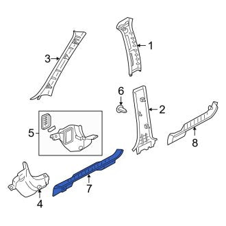 New OEM Front Left Door Sill Plate Fits, 2004-2007 Ford Escape - Part # 7L8Z7813209AAB