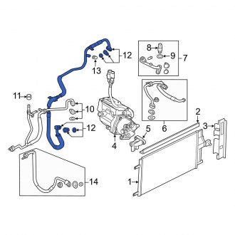 New OEM A/C Refrigerant Suction Hose Fits, 2010-2012 Ford Escape - Part # AM6Z19867A