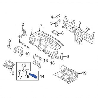 New OEM Lower Instrument Panel Cover Fits, 2009-2012 Ford Escape - Part # 9L8Z7804608AR