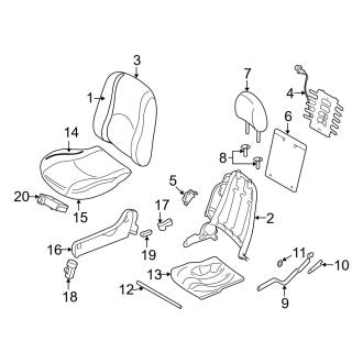 New OEM Front Right Seat Cover Fits, 2011-2012 Ford Escape - Part # BL8Z7862900BA