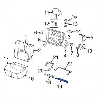 New OEM Left Seat Track Support Fits, 2008-2012 Ford Escape - Part # 3L8Z78606A51AB