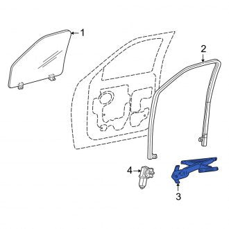 New OEM Front Left Window Regulator Fits, 2002 Lincoln Blackwood - Part # 1L3Z1623209AA
