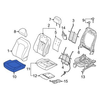 New OEM Front Right Seat Cover Fits, 2018-2019 Ford F-350 - Part # HC3Z2662900AC