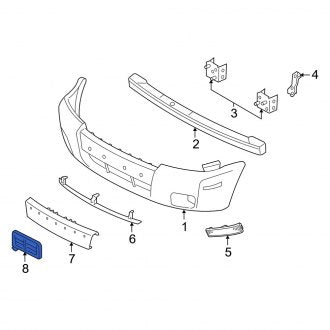 New OEM Front License Plate Bracket Fits, 2005-2007 Mercury Mariner - Part # 5E6Z17A385AAA