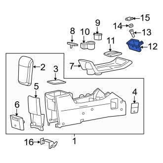 New OEM Center Console Compartment Fits, 2005-2007 Mercury Mariner - Part # 5E6Z7804567AAA