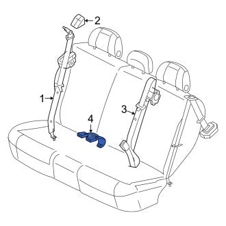 New OEM Rear Seat Belt Receptacle Fits, 2006-2007 Mercury Mariner - Part # 6L8Z7860044AAB