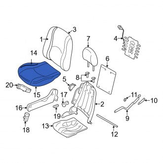 New OEM Front Left Seat Cushion Pad Fits, 2009-2011 Mercury Mariner - Part # 9E6Z78632A23A