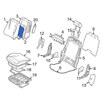 New OEM Right Seat Heater Pad Fits, 2009-2010 Mercury Milan - Part # 9N7Z14D696B