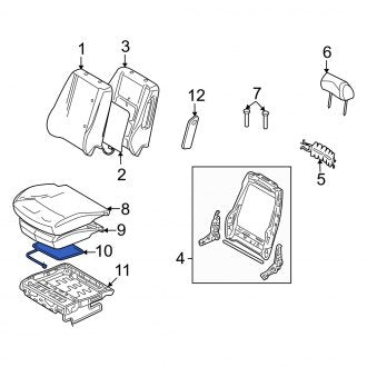 New OEM Left Seat Heater Pad Fits, 2010 Mercury Milan - Part # AN7Z14D696A