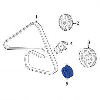 New OEM Accessory Drive Belt Idler Pulley Fits, 2005 Mercury Mariner - Part # 3M4Z6C348CA