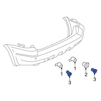New OEM Left Outer Parking Aid Sensor Housing Fits, 2005-2007 Mercury Mariner - Part # 5E6Z15K861AB