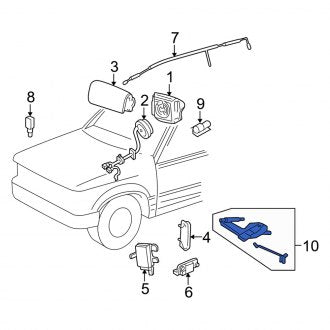 New OEM Left Seat Track Position Sensor Fits, 2005-2007 Mercury Mariner - Part # 3W7Z14B416AA