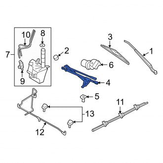 New OEM Windshield Wiper Linkage Fits, 2008-2011 Mercury Mariner - Part # 9L8Z17566A