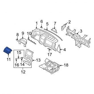 New OEM Instrument Panel Trim Panel Fits, 2010-2011 Mercury Mariner - Part # BL8Z7804608BA