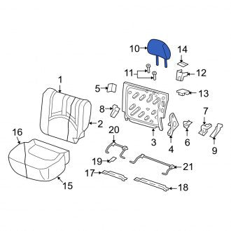 New OEM Rear Outer Headrest Fits, 2010-2011 Mercury Mariner - Part # AE6Z78611A08AA