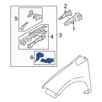 New OEM Front Left Frame Side Member Reinforcement Fits, 2007-2010 Ford Edge - Part # 7T4Z78108A27A