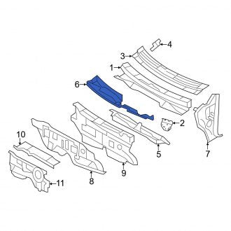 New OEM Right Cowl Extension Fits, 2007-2014 Ford Edge - Part # 9T4Z78021A36A