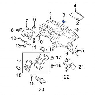 New OEM Center Instrument Panel Cover Fits, 2007-2010 Ford Edge - Part # 7T4Z78044D82AA