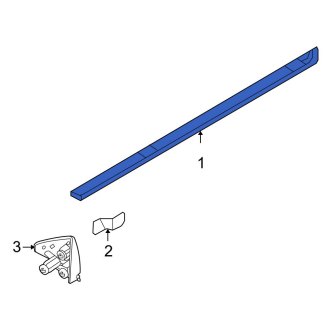New OEM Left Rocker Panel Guard Fits, 2009-2010 Ford Edge - Part # 9T4Z78101A05APTM