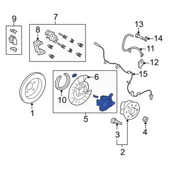 New OEM Rear Disc Brake Caliper Bracket Fits, 2007-2010 Ford Edge - Part # 7T4Z2B511A