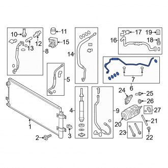 New OEM A/C Refrigerant Suction Hose Fits, 2012-2014 Ford Edge - Part # CT4Z19D742B