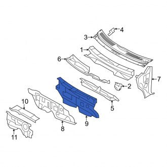 New OEM Cowl Insulator Fits, 2011 Ford Edge - Part # BT4Z7801670A