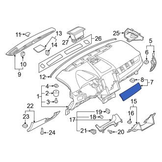 New OEM Left Outer Instrument Panel Bezel Fits, 2011-2014 Ford Edge - Part # BT4Z7804338BB