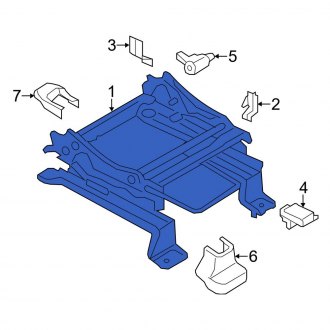 New OEM Front Right Seat Track Fits, 2011-2012 Ford Edge - Part # BT4Z7861704A
