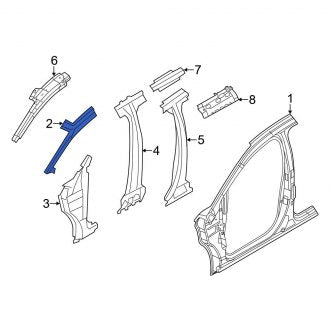 New OEM Left Body A-Pillar Fits, 2007-2014 Ford Edge - Part # DT4Z7802509A