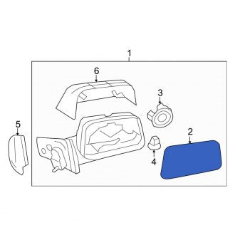 New OEM Front Left Door Mirror Glass Fits, 2011-2014 Ford Edge - Part # BT4Z17K707C