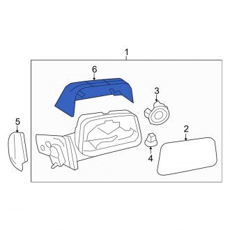 New OEM Front Left Door Mirror Cover Fits, 2012-2014 Ford Edge - Part # 7T4Z17D743C