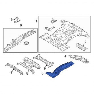 New OEM Rear Left Floor Side Rail Fits, 2007-2014 Ford Edge - Part # 7T4Z7810457A