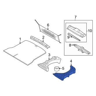 New OEM Rear Left Trunk Floor Storage Box Fits, 2007-2014 Ford Edge - Part # 9T4Z78310B17CA