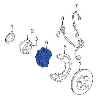 New OEM Front Left Disc Brake Caliper Fits, 2006-2007 Ford Freestar - Part # 6F2Z2B121AA