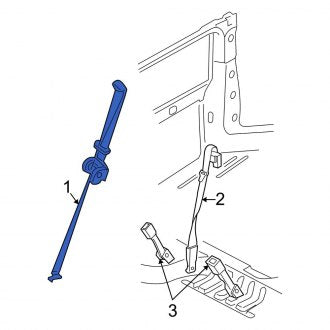 New OEM Rear Left Seat Belt Lap and Shoulder Belt Fits, 2006-2007 Ford Freestar - Part # 6F2Z17611B69EA