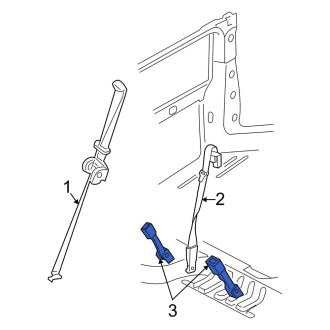 New OEM Rear Center Left Seat Belt Receptacle Fits, 2004-2007 Ford Freestar - Part # 6F2Z17611B66CA