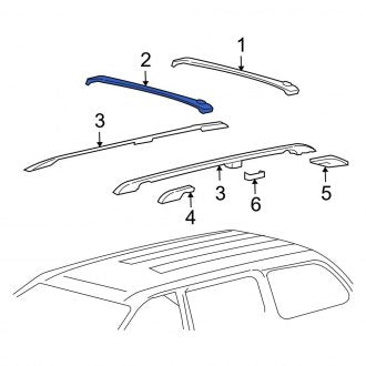 New OEM Front Roof Luggage Carrier Cross Rail Fits, 2004-2005 Ford Freestar - Part # 4F2Z17551A00AA
