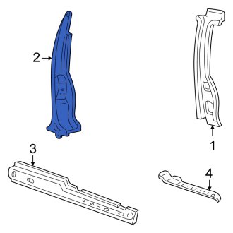 New OEM Left Body B-Pillar Reinforcement Fits, 2004-2007 Ford Freestar - Part # 3F2Z1724321AA