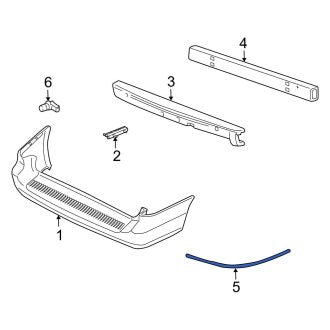 New OEM Rear Bumper Trim Fits, 2004-2007 Ford Freestar - Part # 3F2Z17K831AAA
