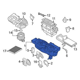 New OEM A/C Evaporator Core and Case Assembly Fits, 2010 Ford Flex - Part # AE9Z19850C