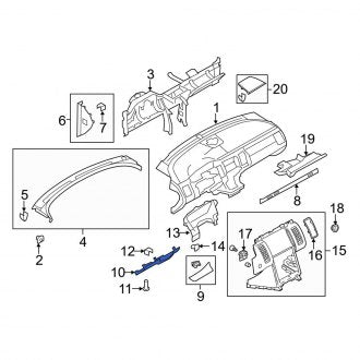 New OEM Lower Instrument Panel Trim Panel Fits, 2010-2012 Ford Flex - Part # AA8Z7404459AB