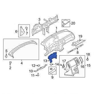 New OEM Instrument Cluster Bezel Fits, 2013-2019 Ford Flex - Part # DA8Z74044D70AA
