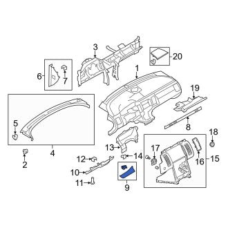 New OEM Left Instrument Panel Molding Fits, 2011-2012 Ford Flex - Part # BA8Z7404339AA