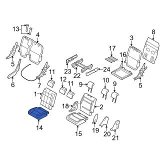 New OEM Center Left Seat Cover Fits, 2013-2019 Ford Flex - Part # DA8Z7463805DA